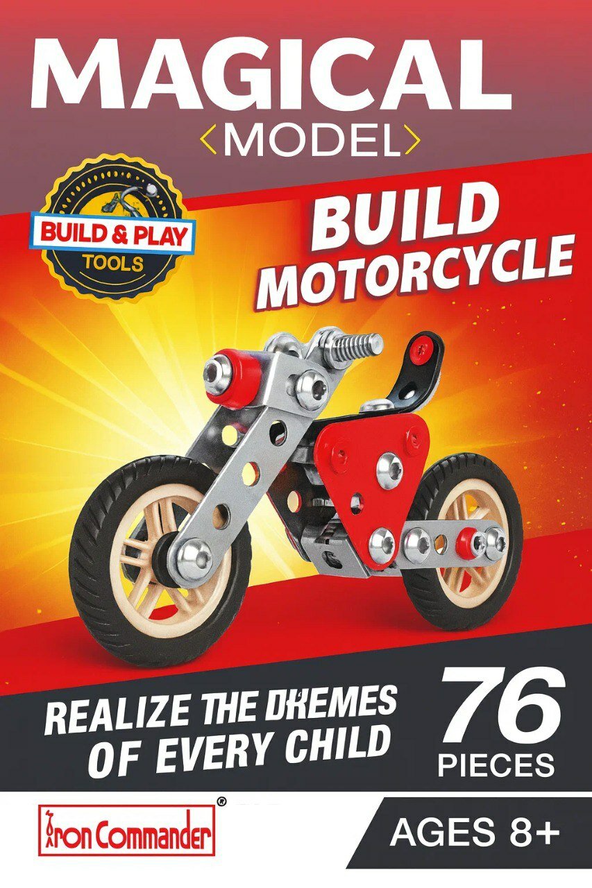 Конструктор "Собери свой мотоцикл", металлический, для детей