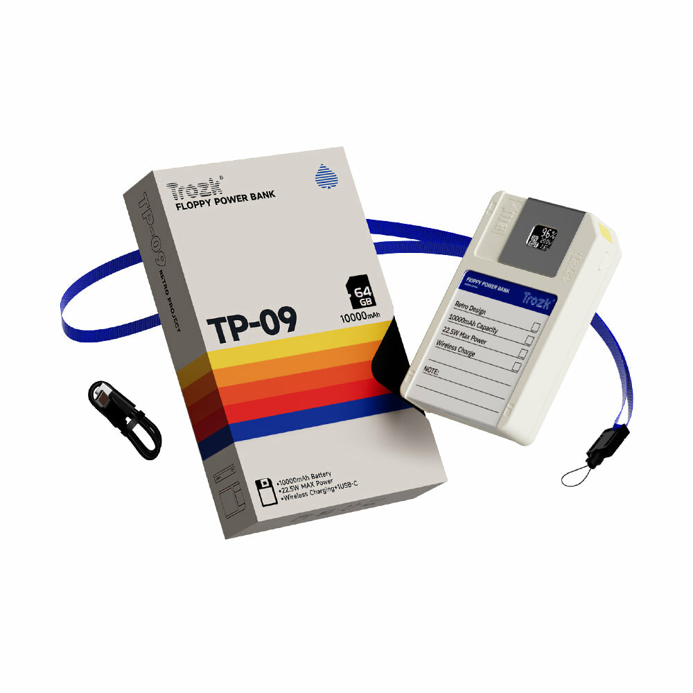 Внешний аккумулятор Trozk "Floppy Magnetic", с функцией хранения