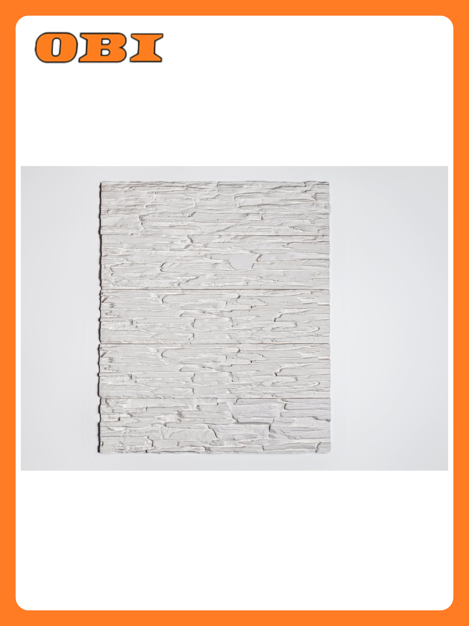 Гипс плитка Евролит Саяны 40х10 см 1 кв. м имитация камень белый