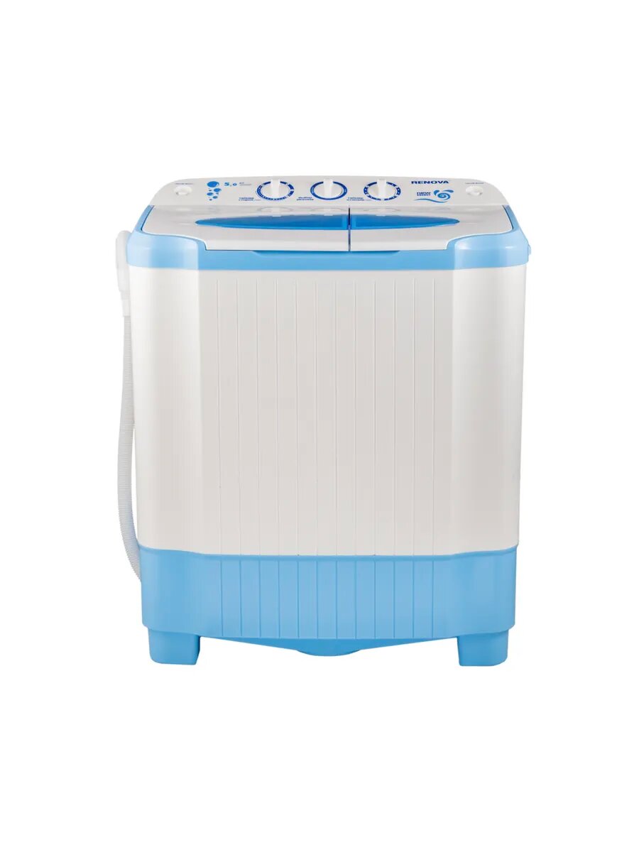 Стиральная машина Renova WS-50PЕT вертикальная загрузка 5 кг механическое управление белая
