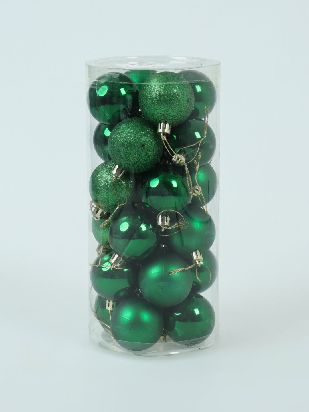 Набор новогодних ёлочных игрушек, 24 штук, 5 см, пластиковые шары с глянцевым и покрытием