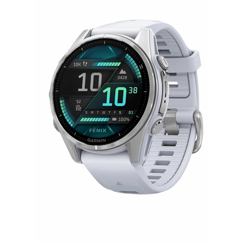 Умные часы Garmin Fenix 8, Amoled Sapphire, 43 мм, 0100290300, Silver