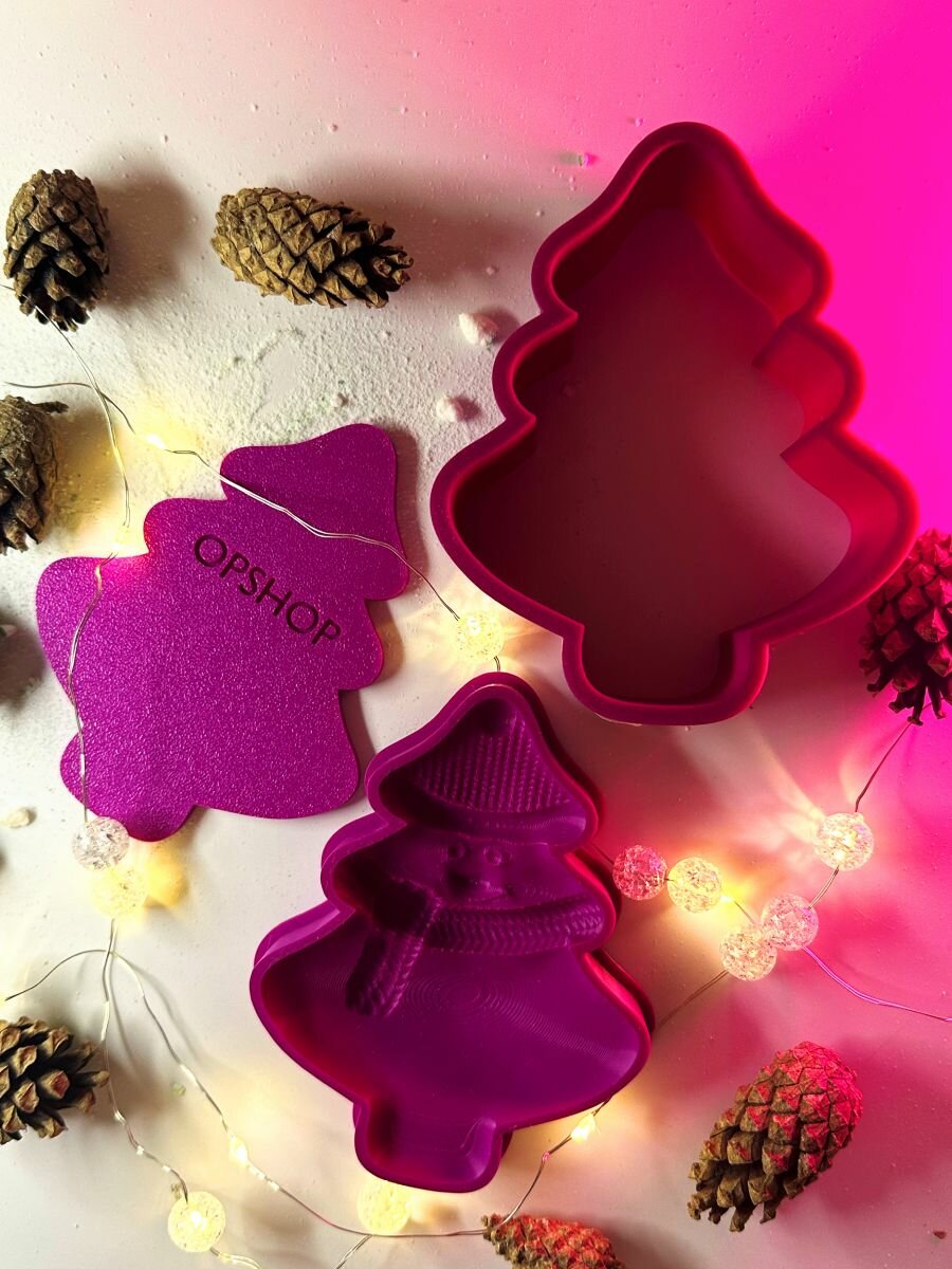 Новогодняя 3D форма для бомбочек Снеговик — фото 1