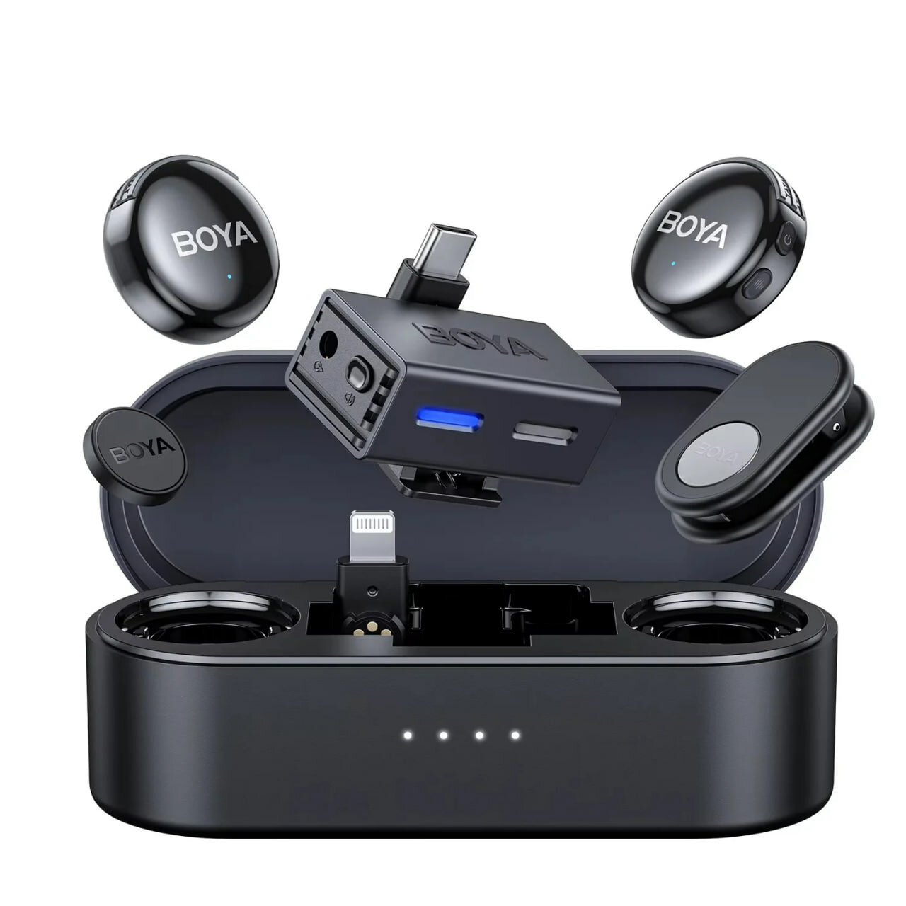 Беспроводной микрофон BOYA "BOYALINK", черный, комбинированный