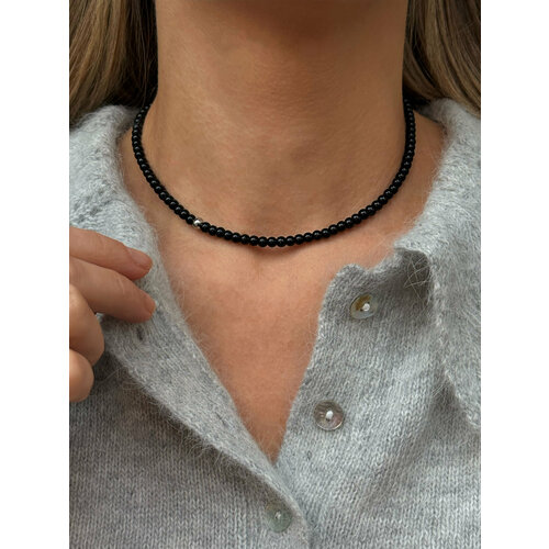 фото Колье lu jewel, оникс, длина 37 см, черный