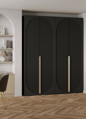 Изображение товара Шкаф распашной Брей-2 Чёрный для одежды четырехдверный 180*240*50