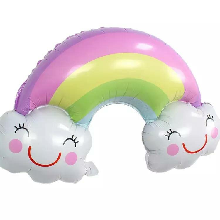 Шар облака и радуги фольгированный шар для праздников 91*60