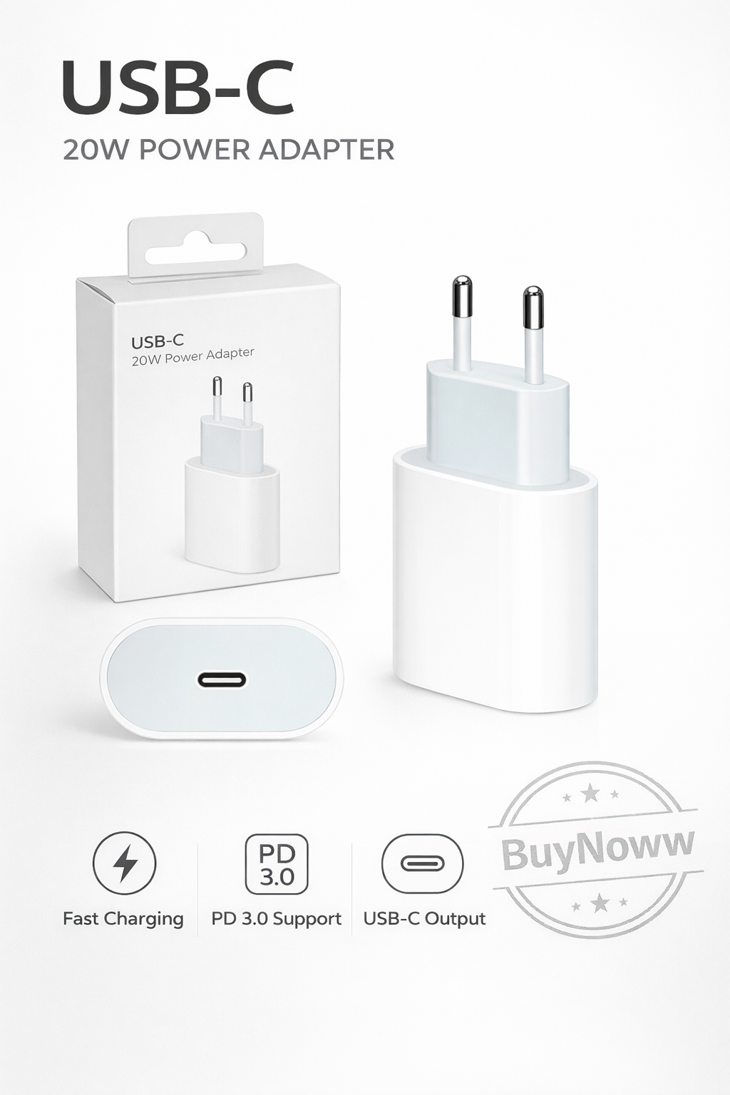 Зарядное устройство AAA, для iPhone, быстрая зарядка, 25Вт, белый