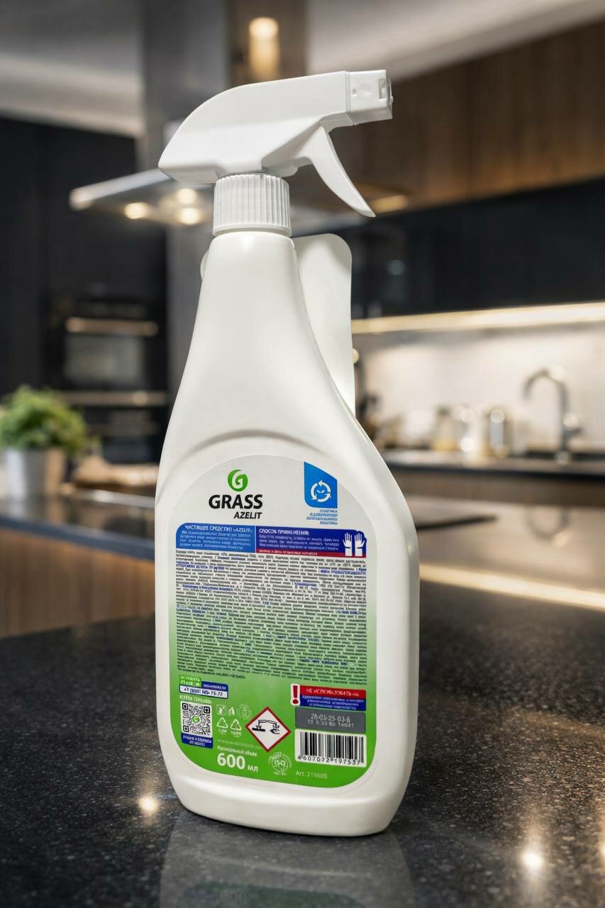 GRASS Azelit для казана, мощный очиститель от нагара и жира, спрей 600 мл — фото 1