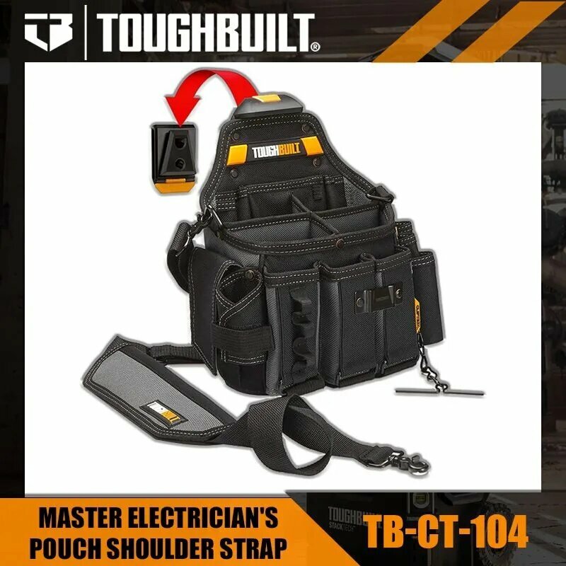 TOUGHBUILT TB-CT-104 Чехол для мастера-электрика + плечевой ремень Сумка для инструментов