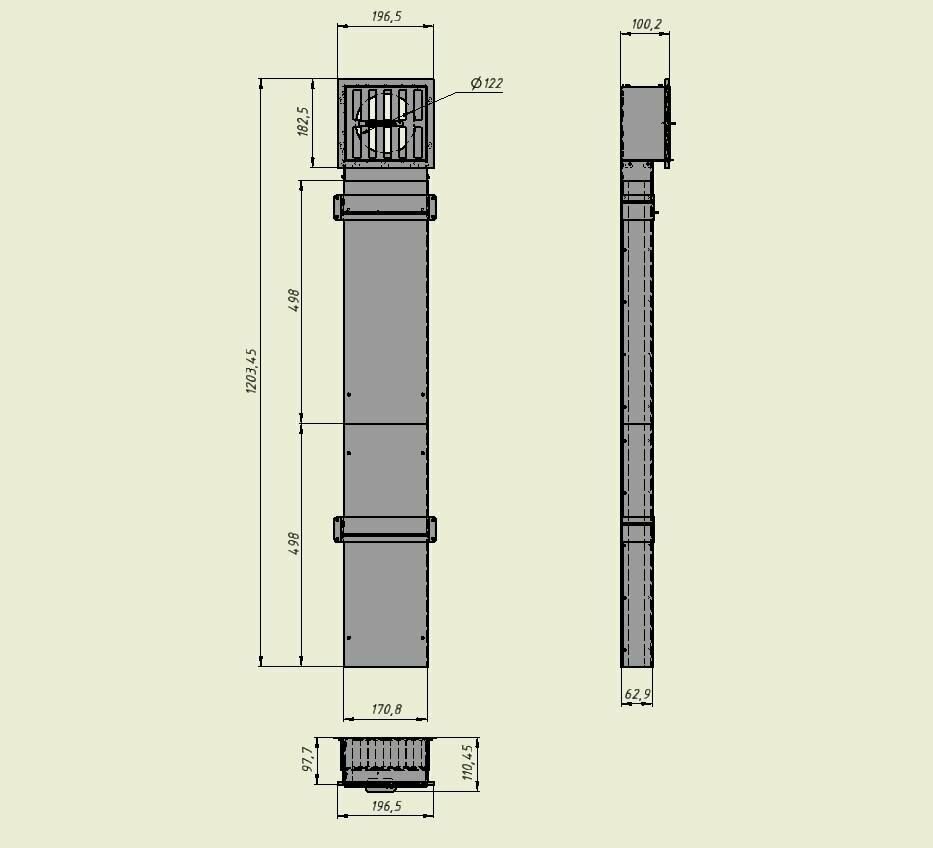 Вентиляция для бани Димасту 1,5м аналог Басту — фото 1