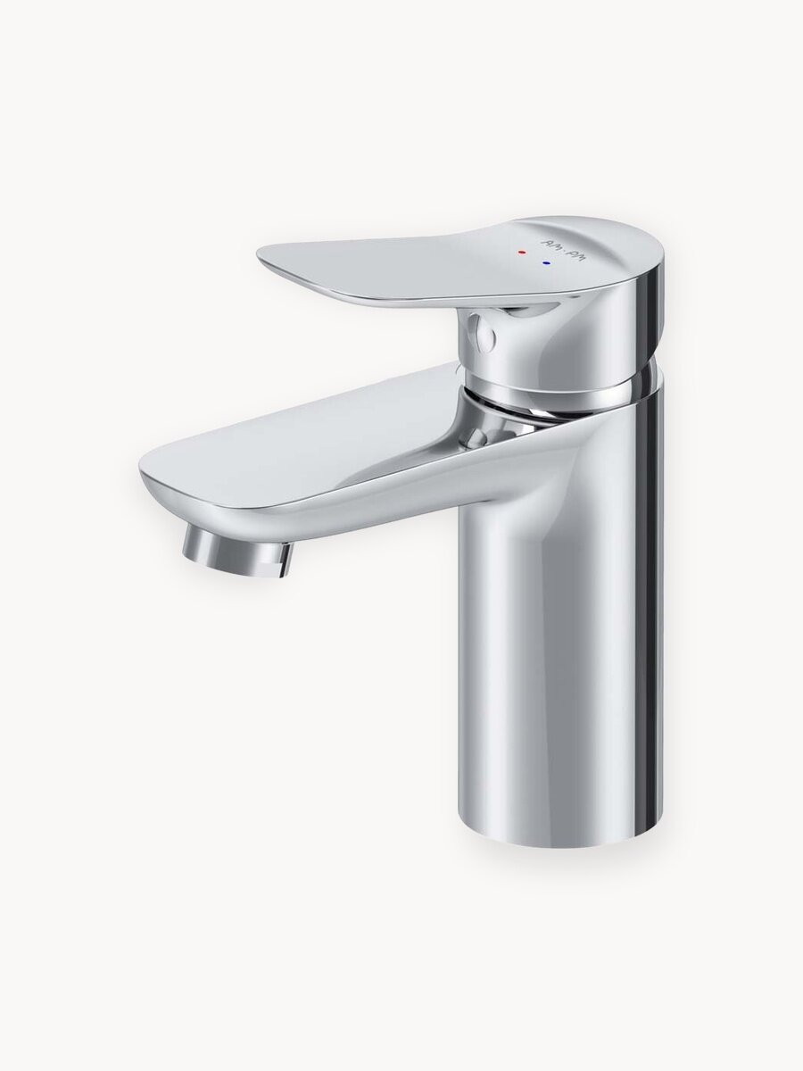 Cмеситель для раковины в ванную AM.PM Force хром, монолитный излив 105 мм, высокая устойчивость к коррозии, латунь