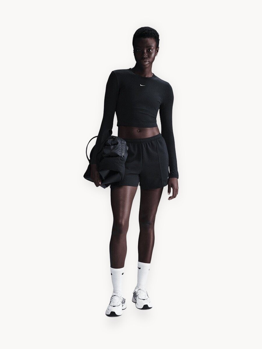 Лонгслив NIKE Chill Knit, размер L , , чёрный