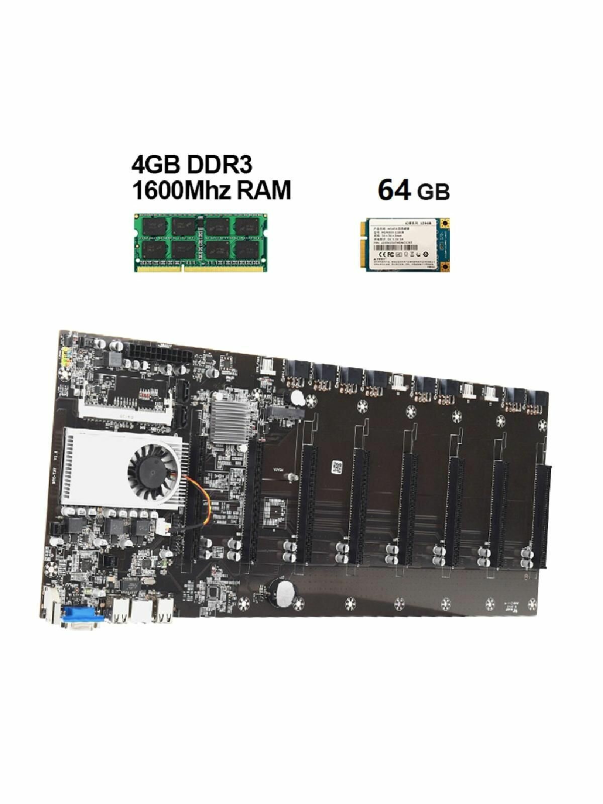 Система для майнинга BTC T37 с SSD и оперативной памятью