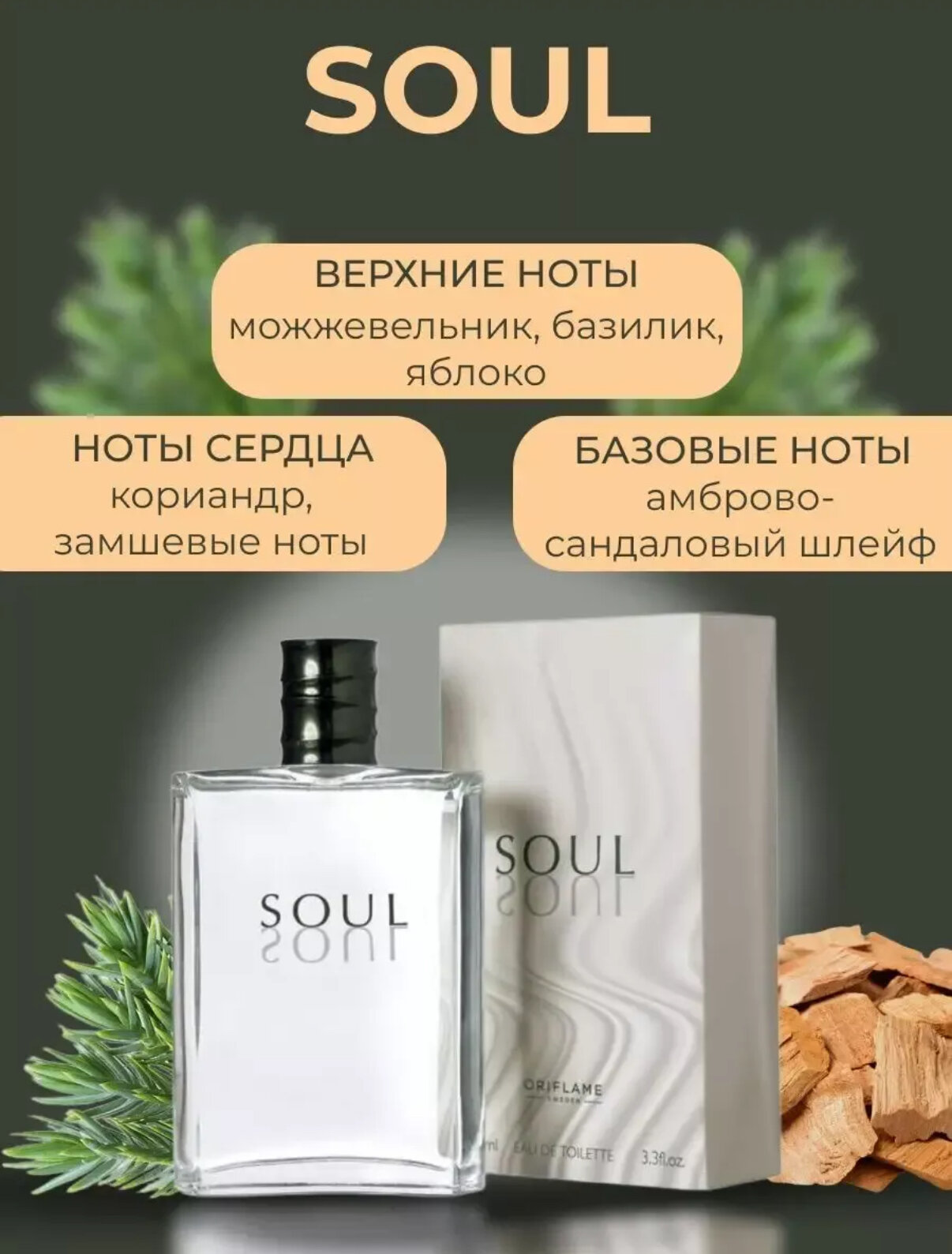 Soul for Men Oriflame Eau de Toilette 100 ml Орифлэйм Соул для мужчин
