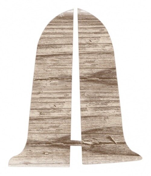 Заглушки для плинтуса MIXTON / Микстон Rico Leo с текстурой левая и правая ПВХ цвет дуб английский 56×10мм 2шт. / строительство и ремонт