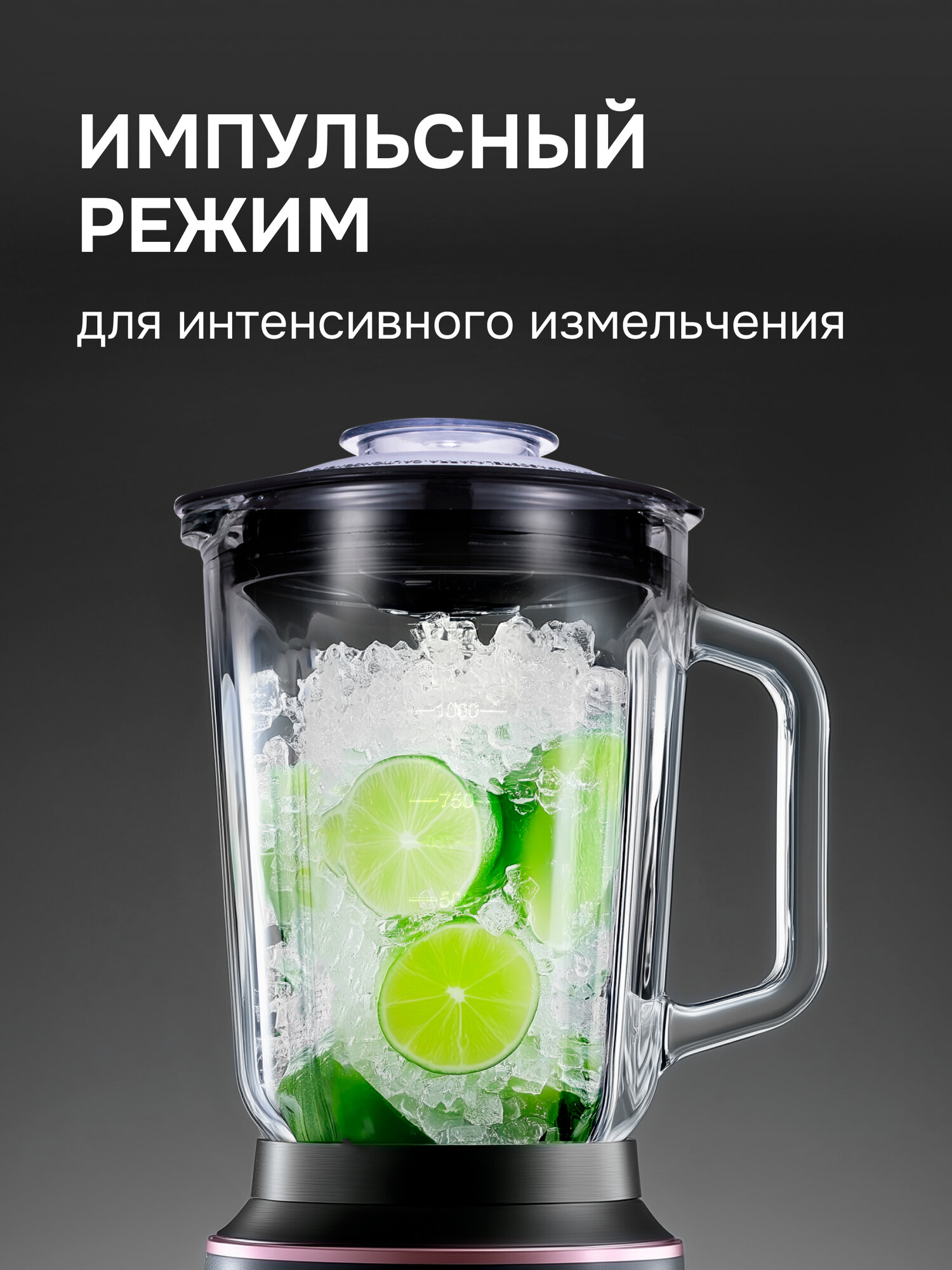 Блендер стационарный Zigmund & Shtain BS-446 D, 9 скоростей, 1300 вт, антрацит — фото 1