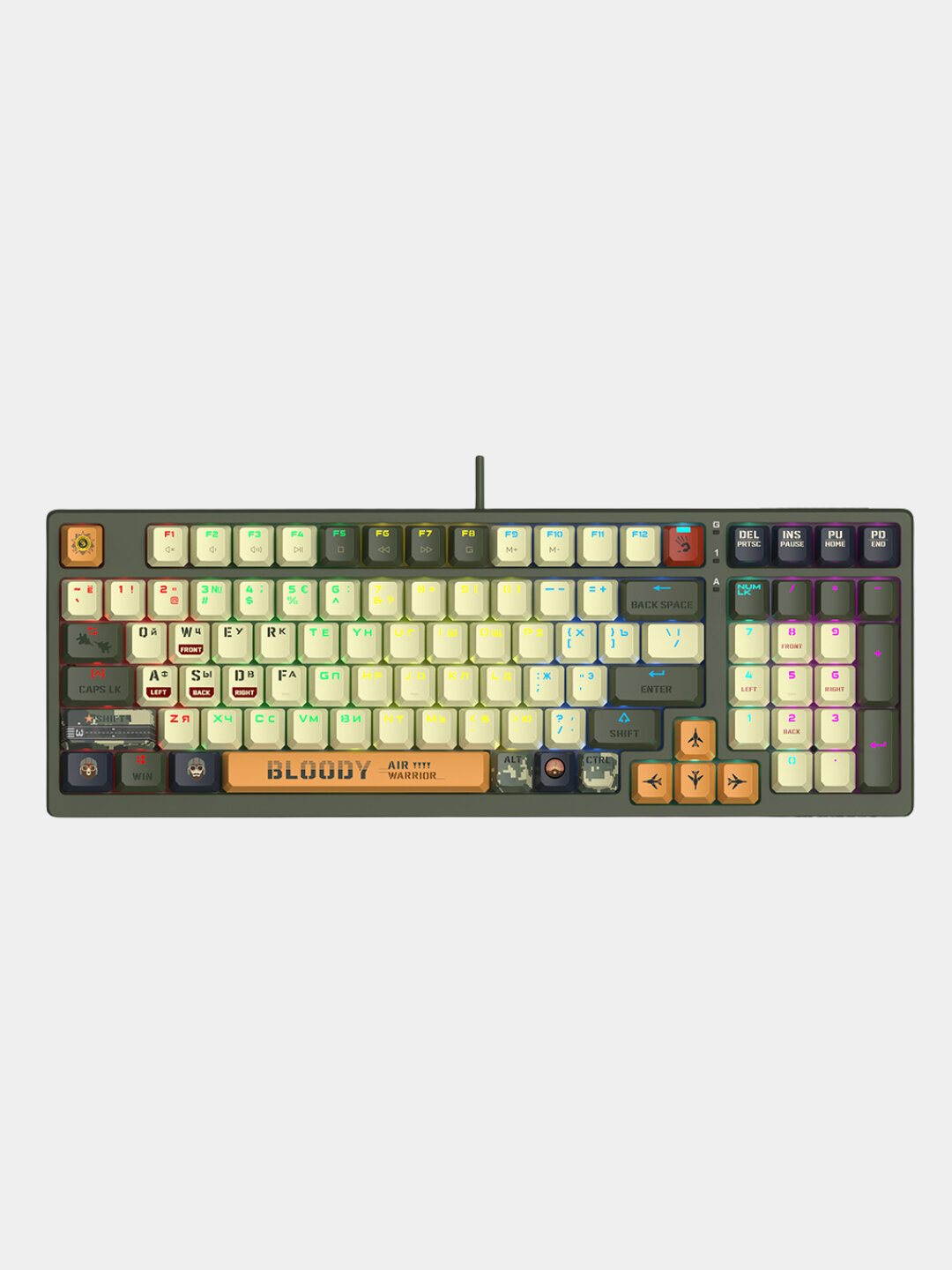 Игровая клавиатура S98 Aviator – RGB-подсветка, механический дизайн, для геймеров