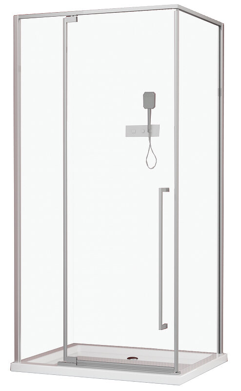 Душевой уголок душевое ограждение Esbano Art ESA-128PS-C 120х80 см с распашной дверью прямоугольный профиль глянцевый хром стекло прозрачное 6 мм без поддона