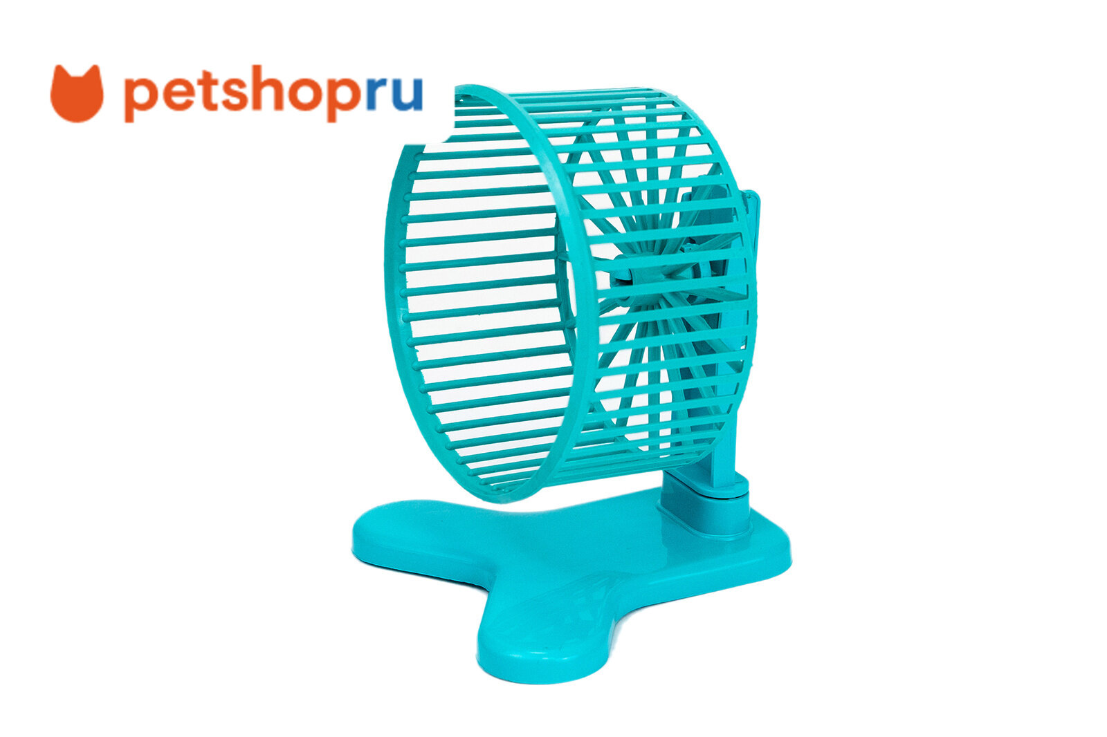 Yami-Yami Колесо для грызунов с подставкой D90 пластиковое бирюзовое