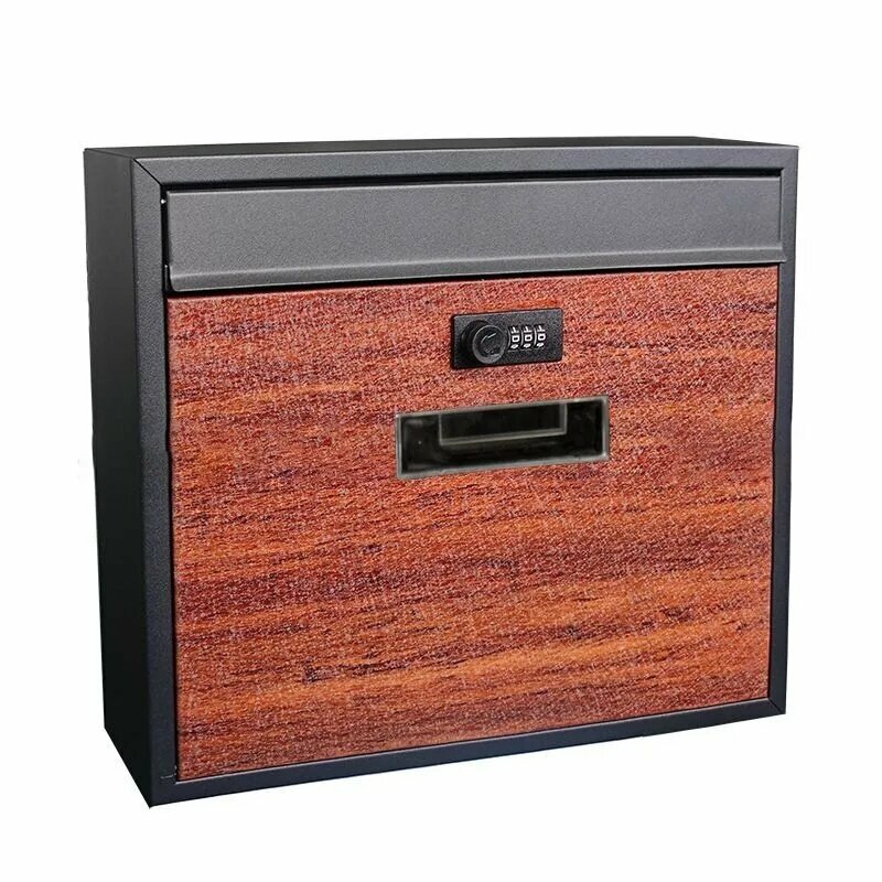 Почтовый ящик металлический оцинкованная сталь 36x9x31см чёрный