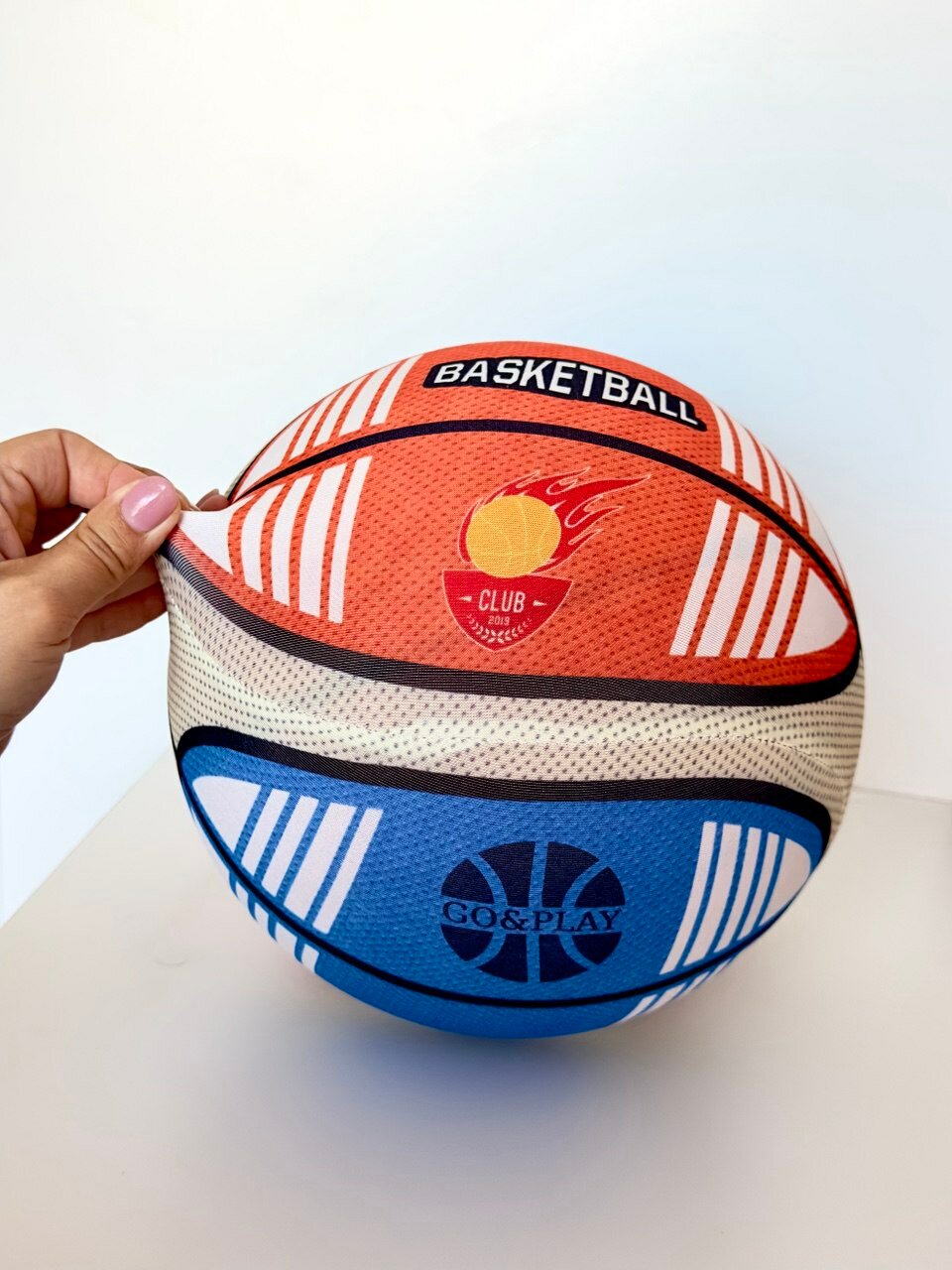 GO&PLAY Бесшумный баскетбольный мяч №7 в тканевом чехле