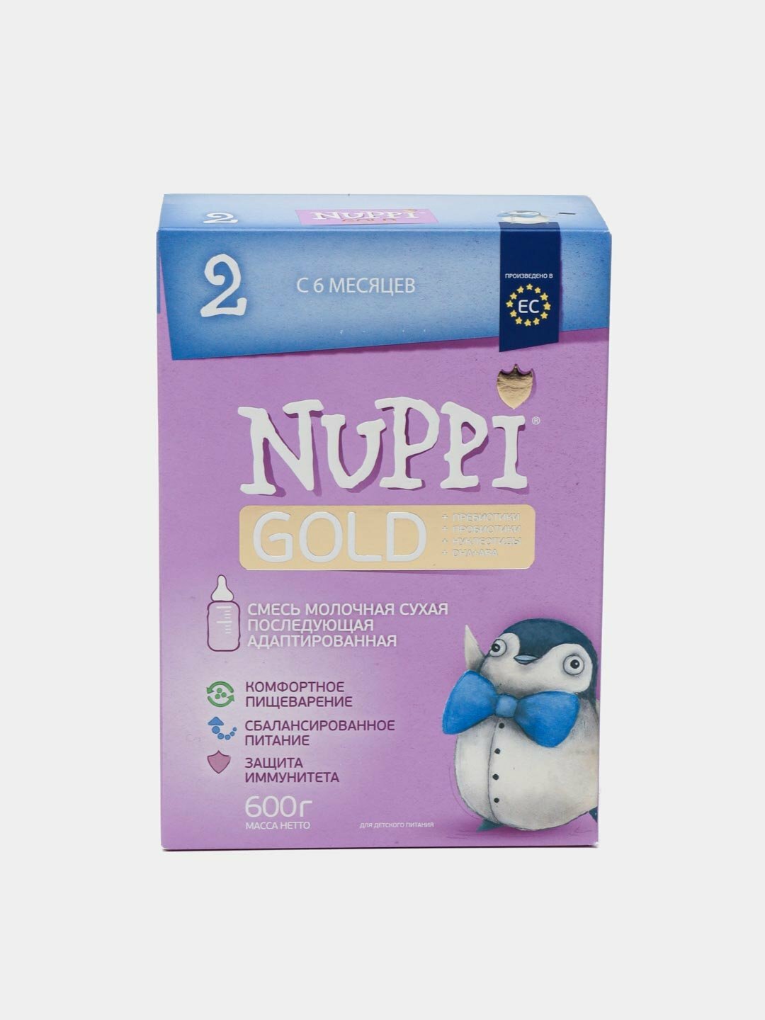 Молочная смесь Nuppi Gold 2 сухая , с 6 - 12 месяцев, 600 гр
