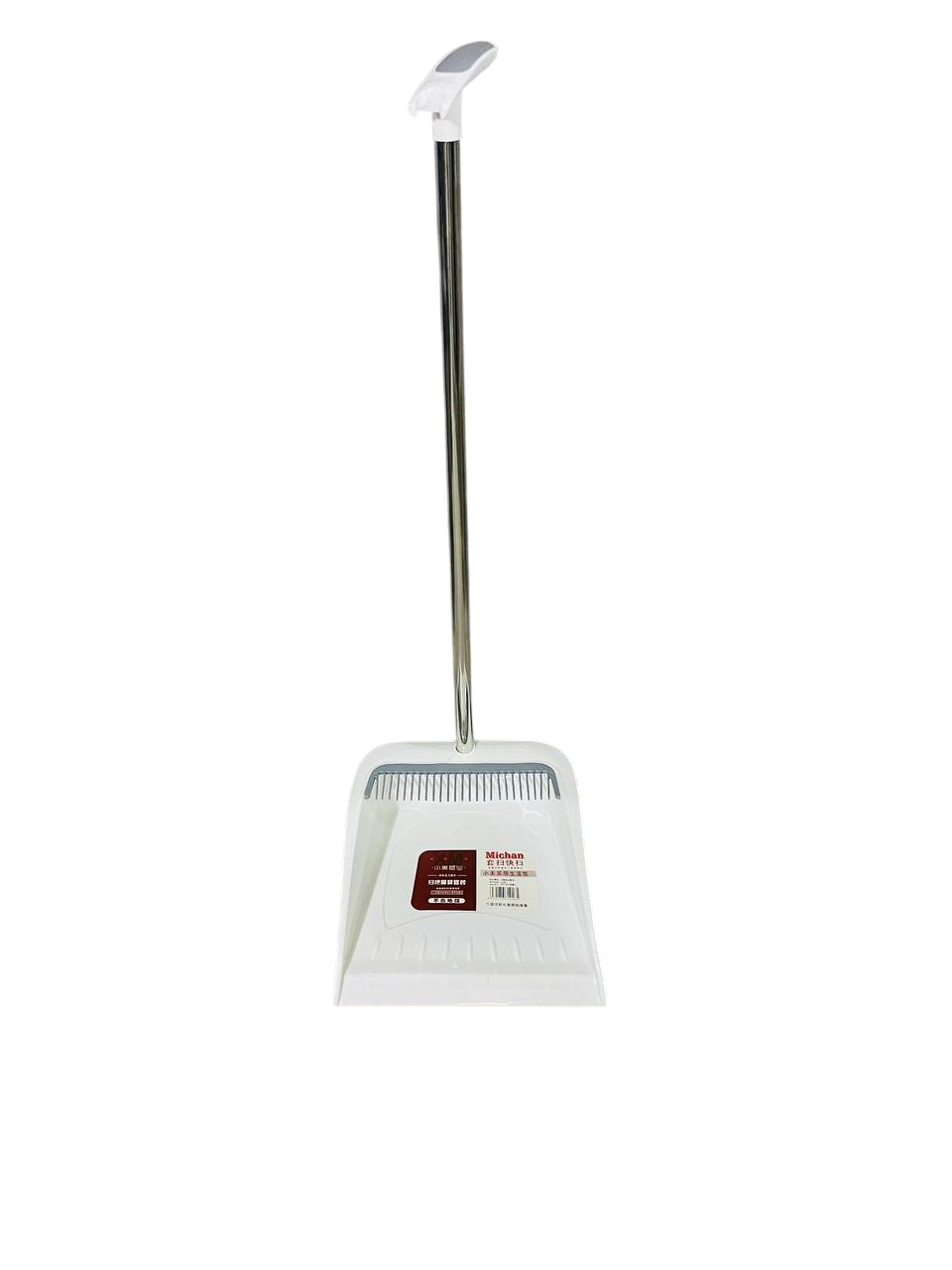 Щетка, веник и совок, для уборки, длинные ручки, белый, 92см — фото 1