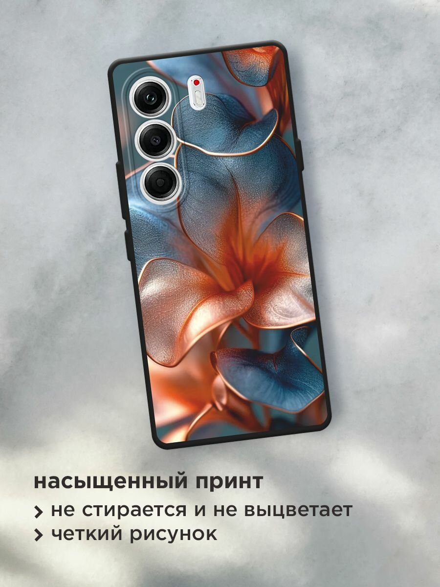 Чехол на Tecno Camon 40 Pro 5G / Текно Камон 40 Про 5G с принтом "Жемчужные цветы" — фото 1