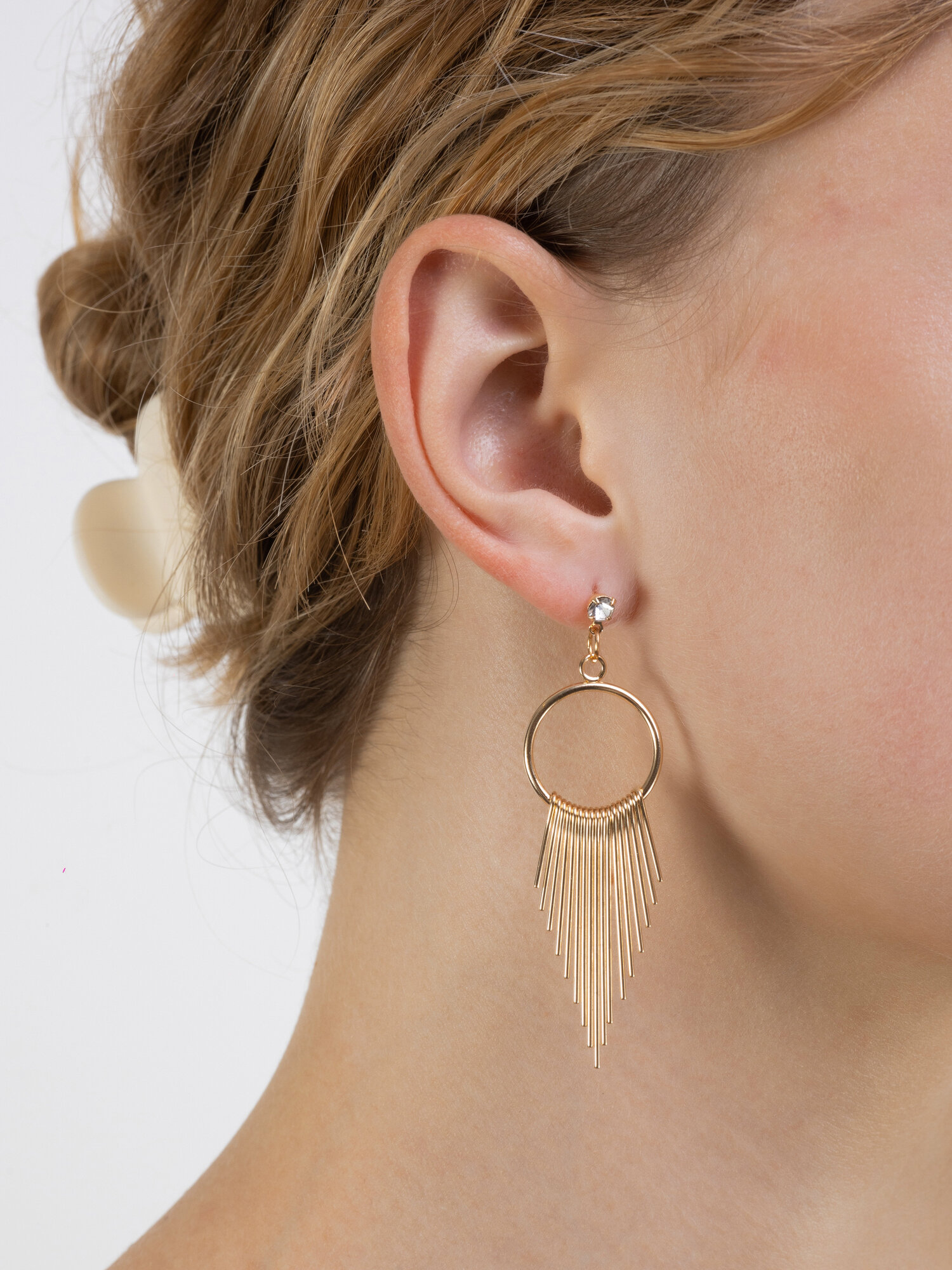 Серьги Цветные решения, золотистый — фото 1