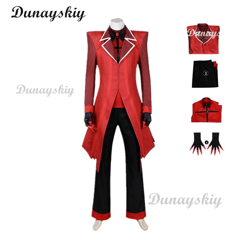 Косплей костюм Аластор красный полиэстер Красный, XL, C1