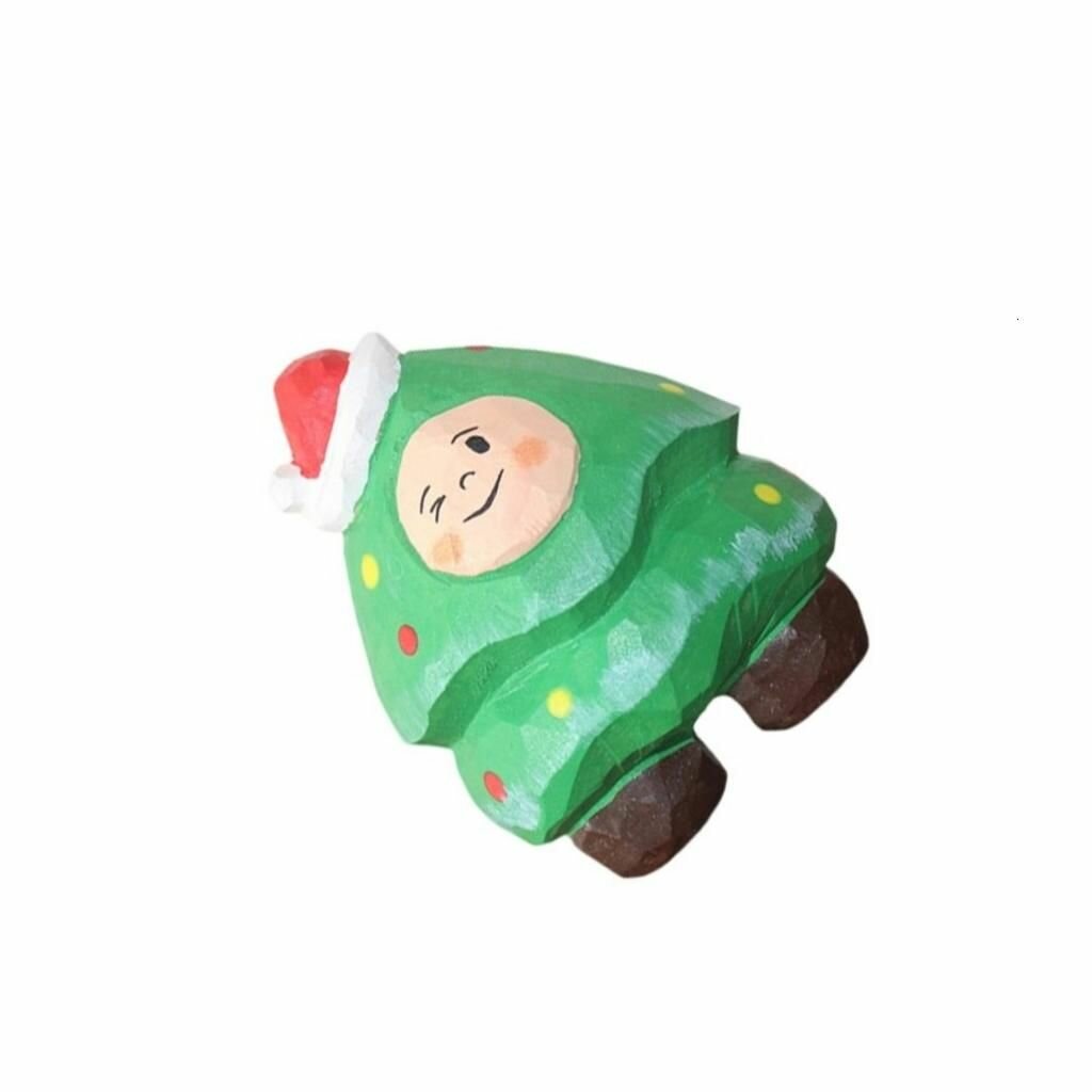 Ручная резьба Санта снеговик елка - деревянные фигурки для декора