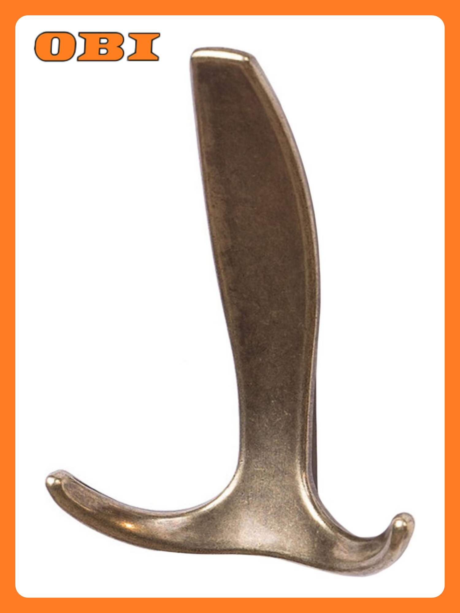 Крючок мебельный Larvij N07 тройной бронза