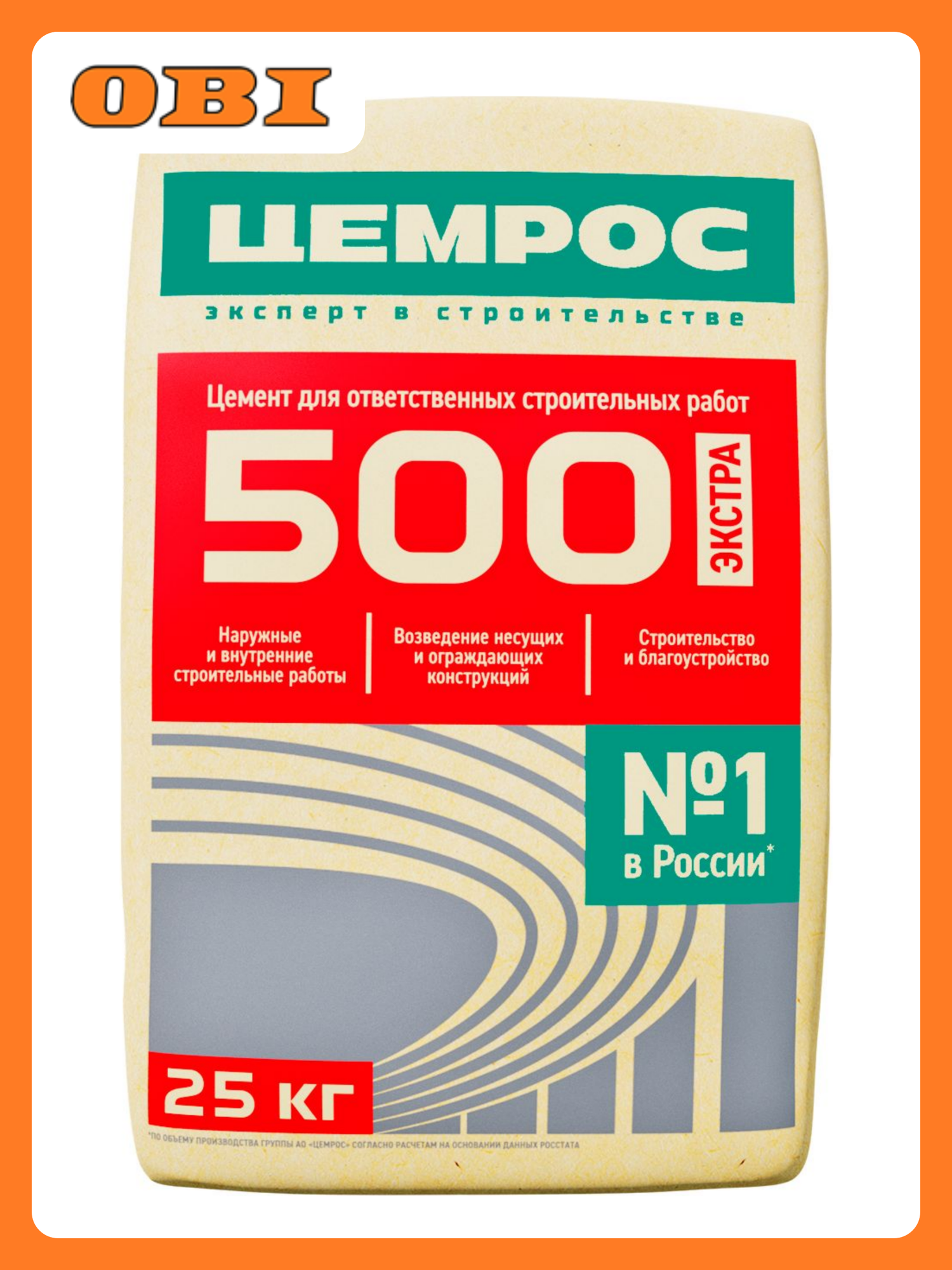 Портландцемент ЦЕМ I 425Н М500 Тара/25кг