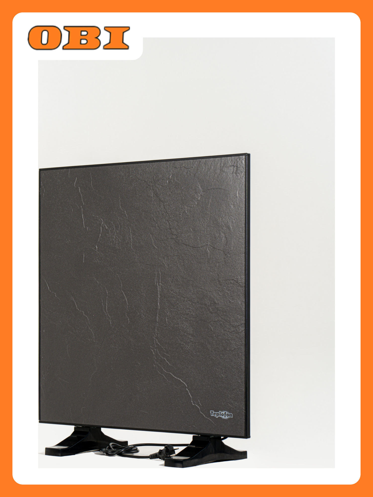 Электрообогр. Кварцевы Теплофон GRANIT ЭРГН0.5 кВт 600х600мм Чёрн.