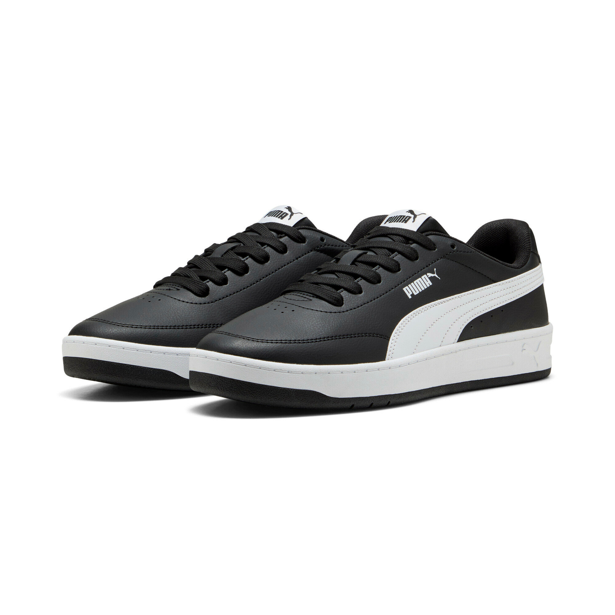 Кеды PUMA Court Classic, размер 7 UK, черный/белый