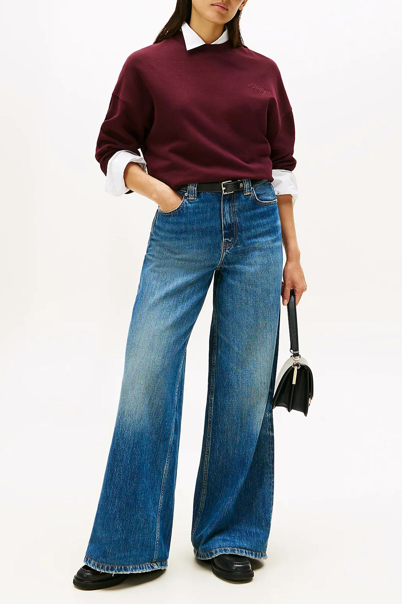 Свитшот TOMMY HILFIGER, размер L, , бордовый — фото 1