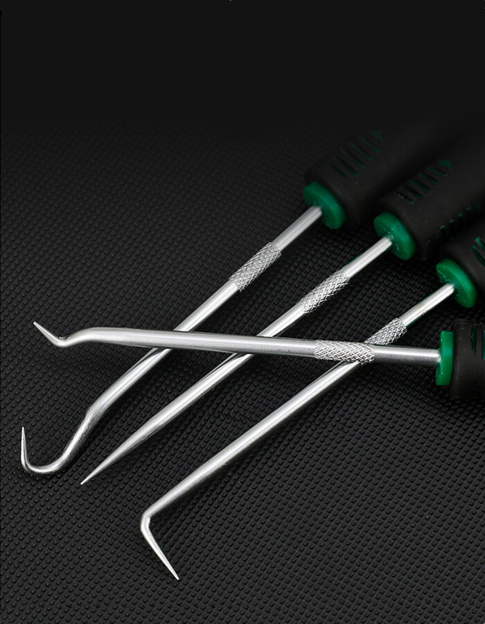 Набор крючков и шило для демонтажа сальников и уплотнителей 4 шт — фото 1
