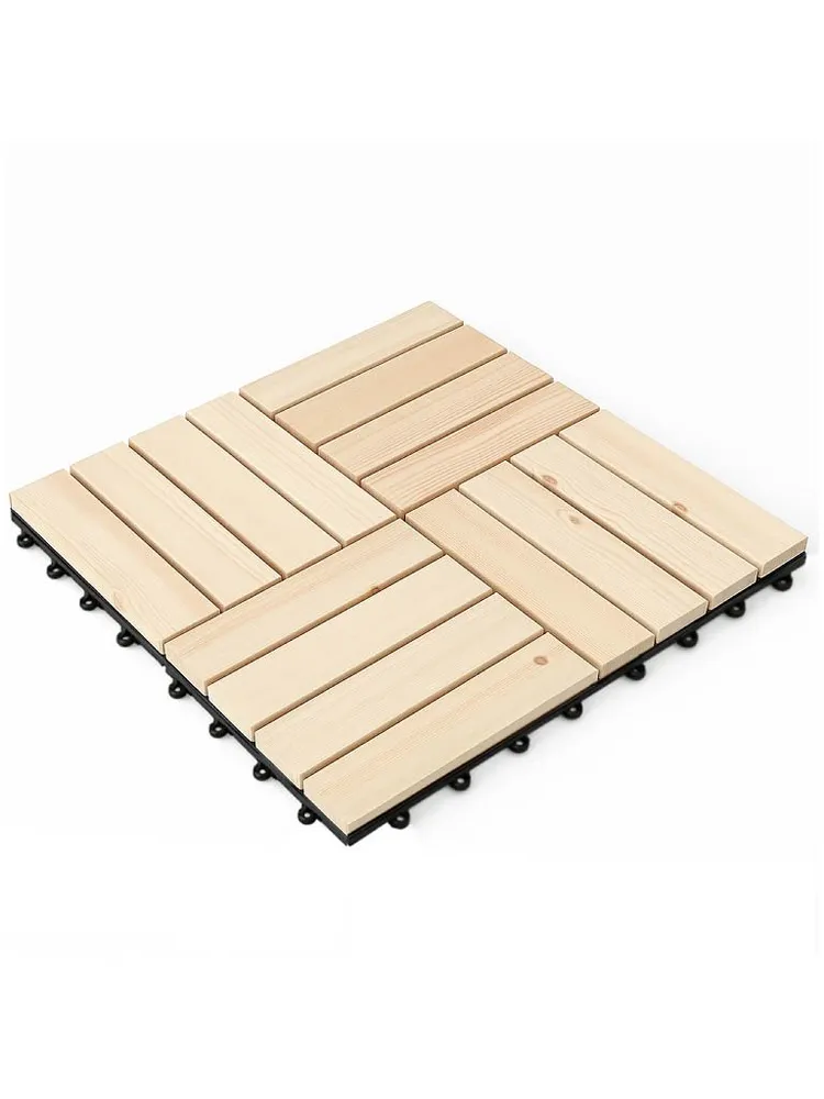 Паркет модульный выльгорт 30х30х3 см без отделки, массив сосны, 0,37 кв. м, 12 шт.