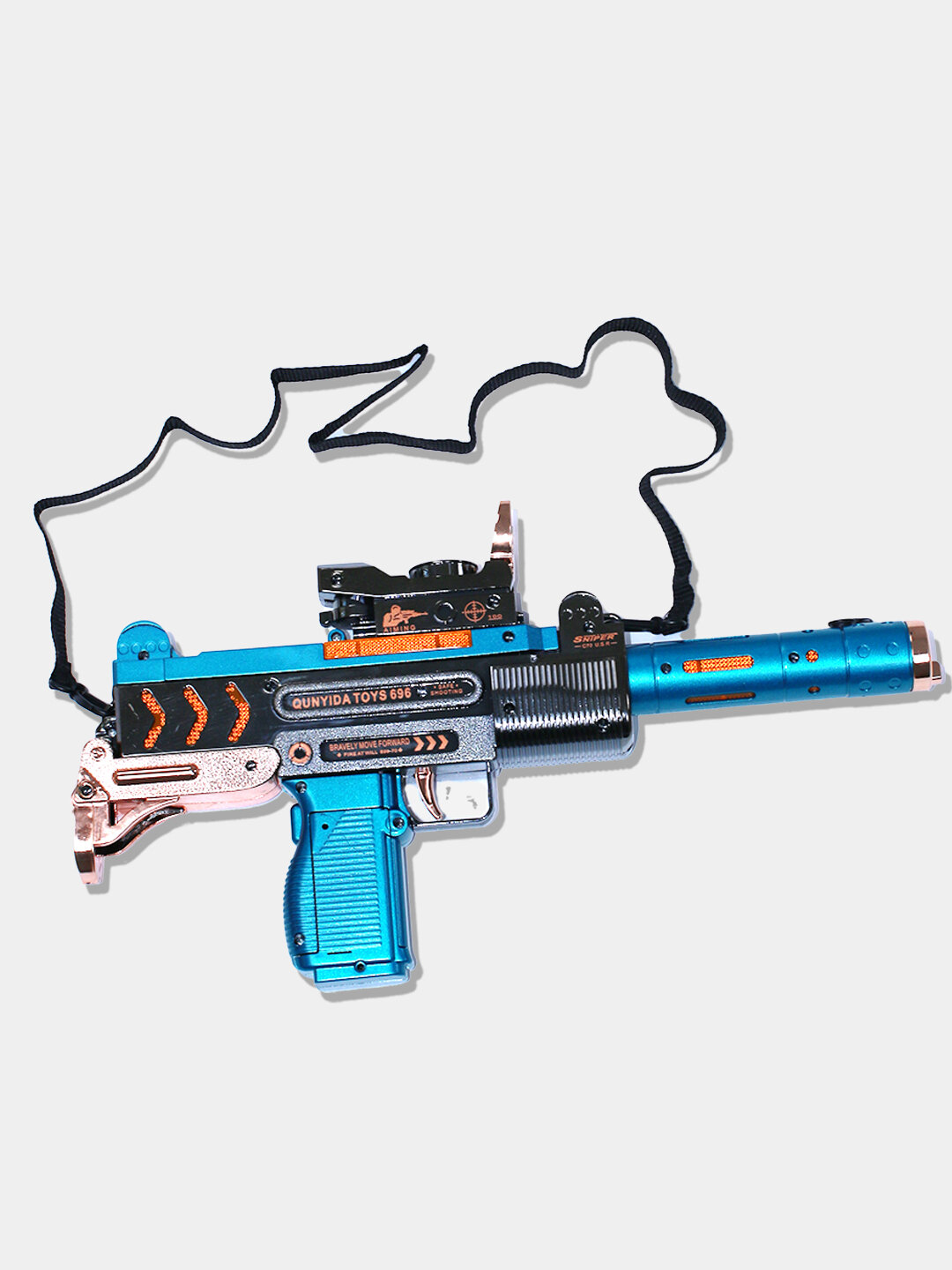 Детский пистолет с паром, светом, звуком, автомат музыкальный, револьвер — фото 1