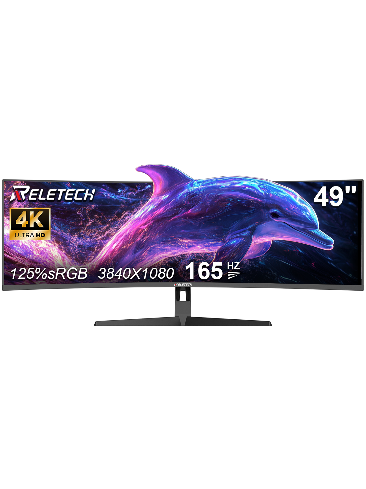Монитор игровой Reletech 49" 165 Гц, 3840x1080 UHD, изогнутый, 125% sRGB, FreeSync/G-Sync, R49BVR Raptor