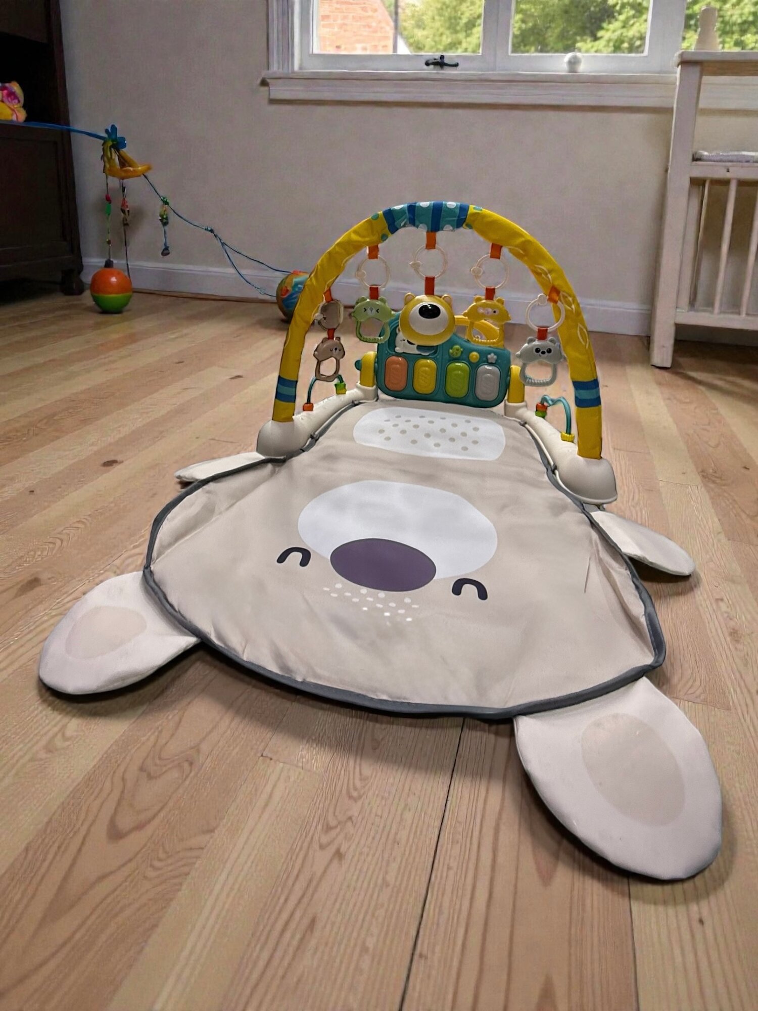 Музыкальный игровой коврик с пианино ( Baby pedal piano) развивающий коврик