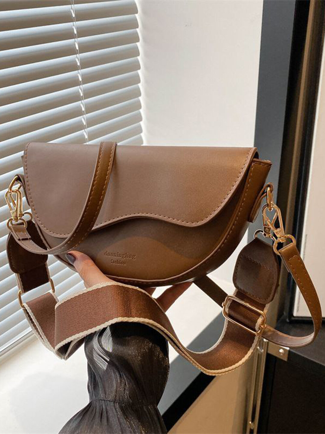 Ремень для сумки кросс-боди , Шоколадный — фото 1