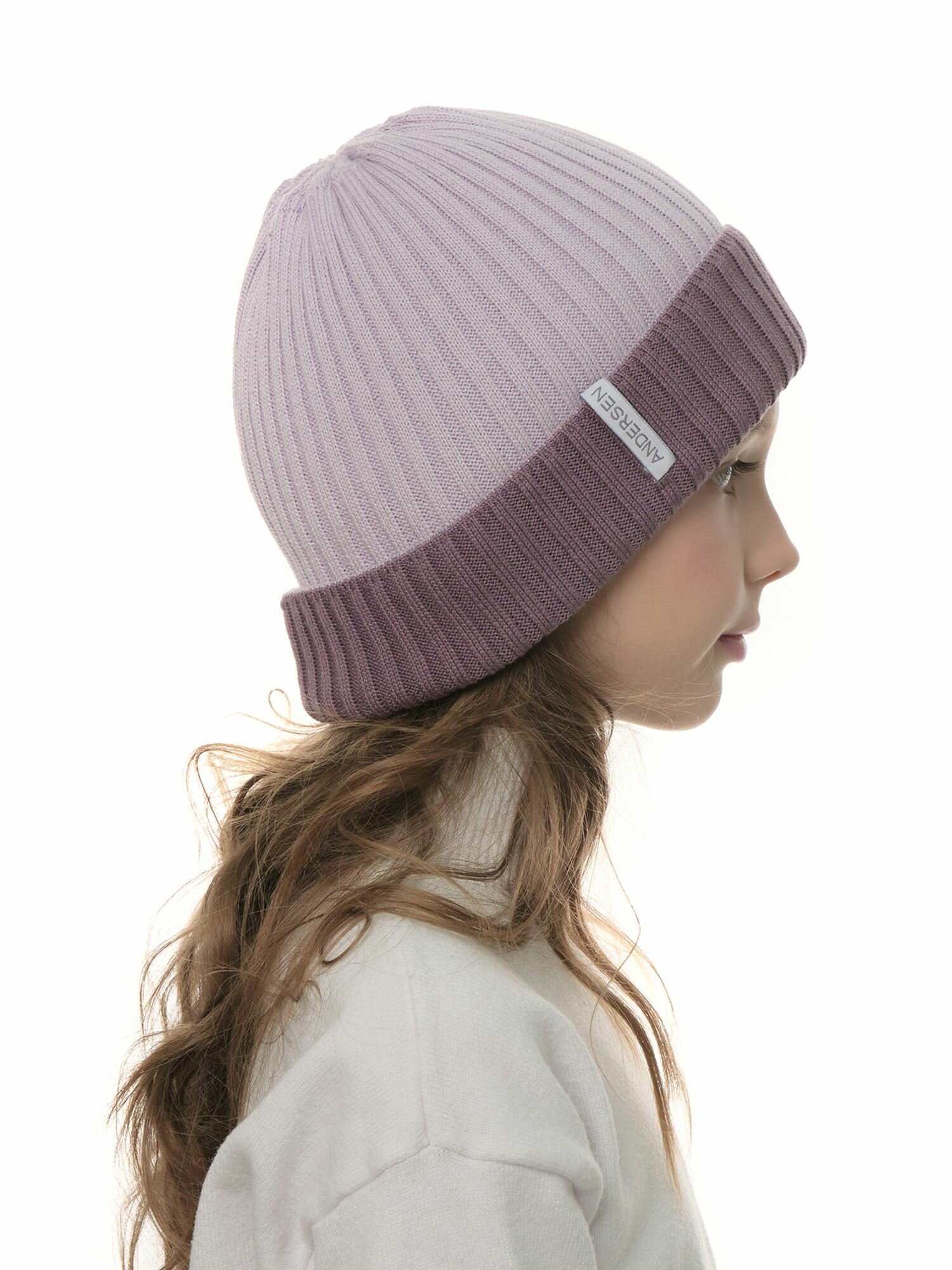 Шапка-бини Андерсен Весна-лето 2024 для девочек, размер 54-56, разноцветный — фото 1