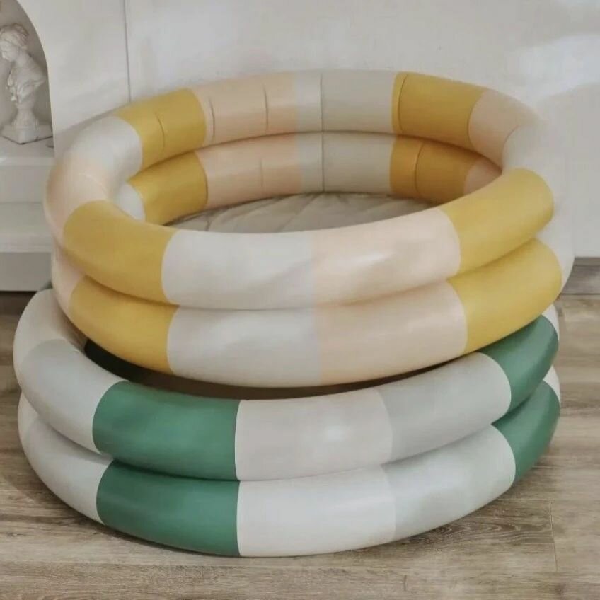 Надувной бассейн из ПВХ, детский, полосатый цветной, 120*47 см