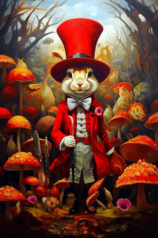 Деревянные пазлы 1000 элементов, подарочная упаковка,50x75cm, Alice in Wonderland/Алиса в стране чудес, подарочный набор для взрослых, продвинутый уровень сборки 5-10.