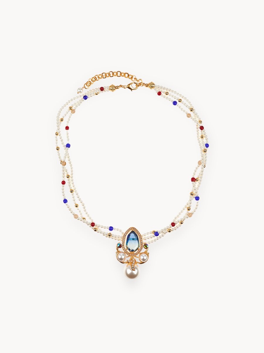 Колье, вулканическая лава, циркон