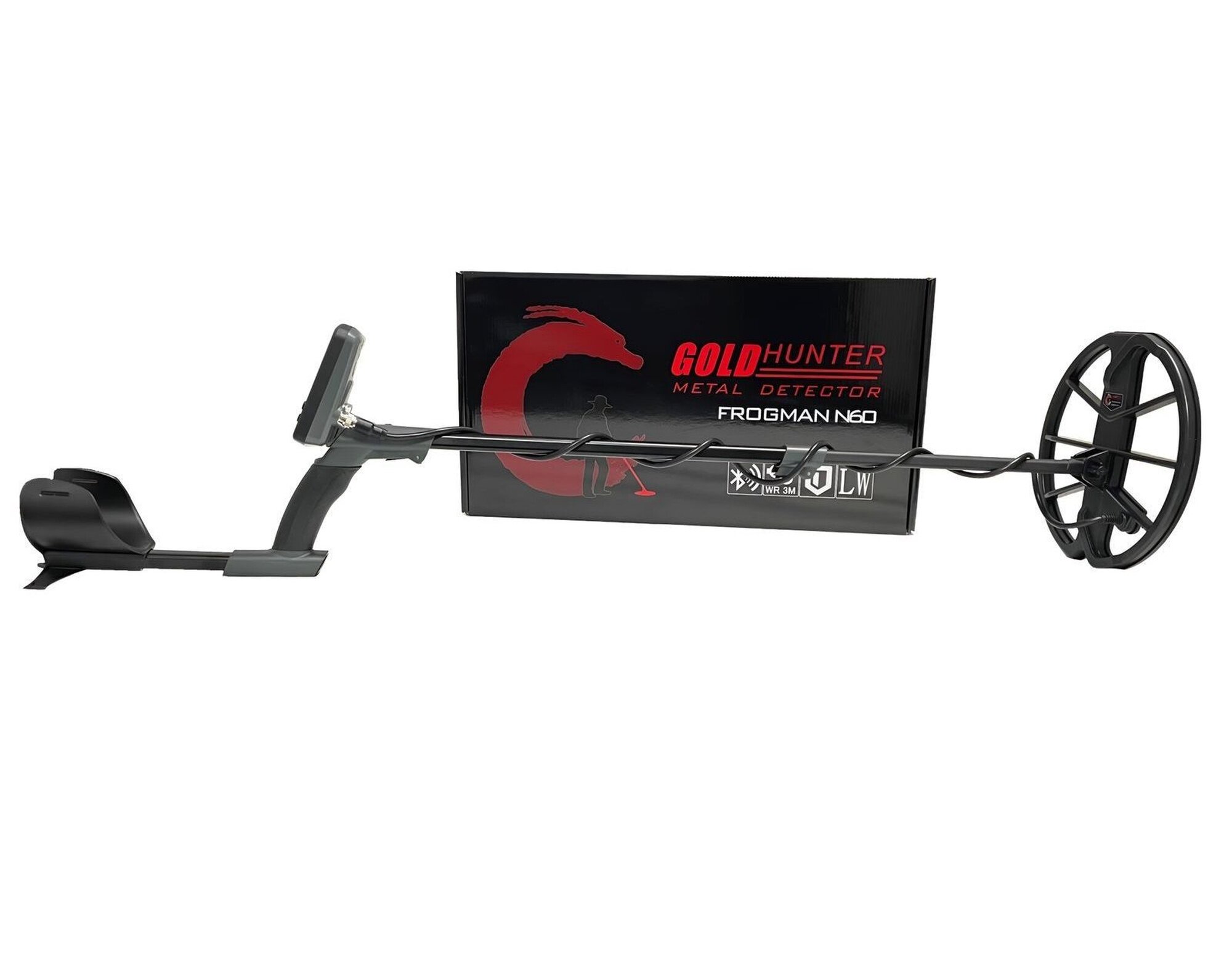 Водонепроницаемый металлоискатель Gold Hunter Frogman N60 с DD катушкой 11" и проводными наушниками / голд хантер фрогман н60 — фото 1