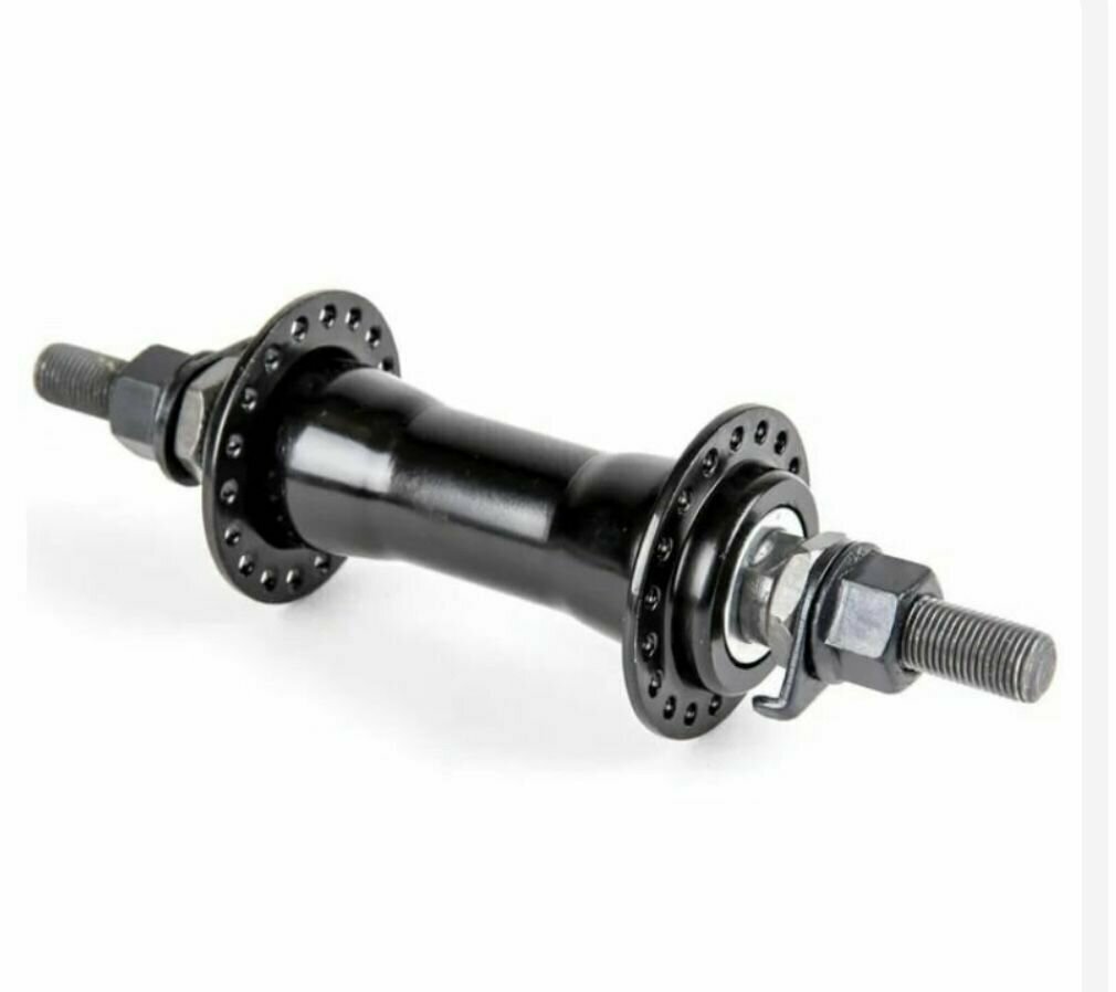 Втулка передняя KT-122F для BMX алюминиевая, насыпные подшипники, 36 отверстий под спицы 14G, 100x160 мм, ось 3/8"