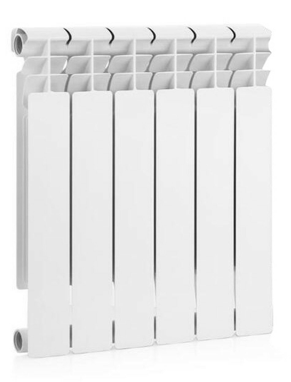 Радиатор Alecord 3407863  алюминий  6 секций  боковое подключение  белый